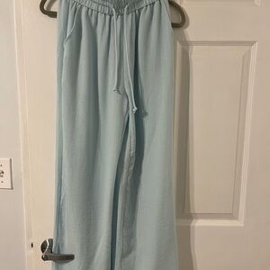 HALARA Sky Blue Elastic Waist Pants